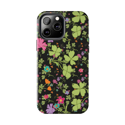 Clover Blossom (Black) Phone Case